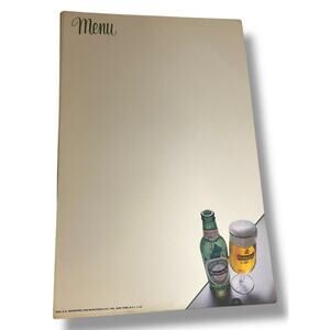 Vintage Heineken Beer Menu Sheet 10 Papers  10.75 x 7 Inch Junk Journal